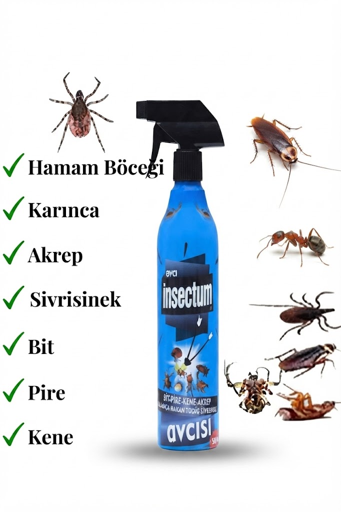 Insectum 500 ml  Sprey Hamamböceği, Karınca, Akrep ve Haşere Öldürücü